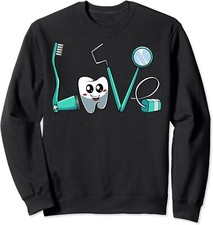 Cute Kawaii Teeth Dentist Dental Hygienist Gift Unisex Crewneck Sweatshirt