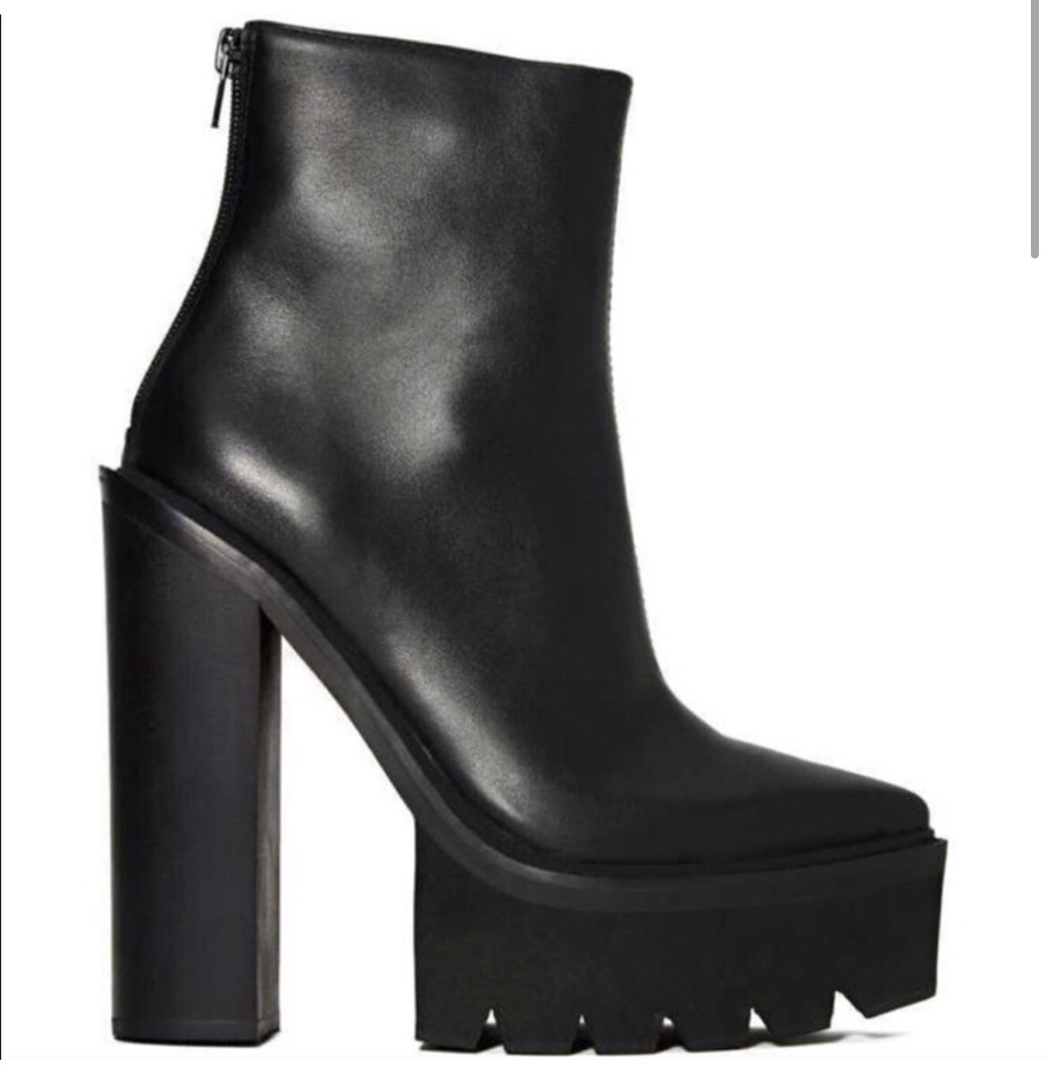Nasty Gal Gothic black platform boots size