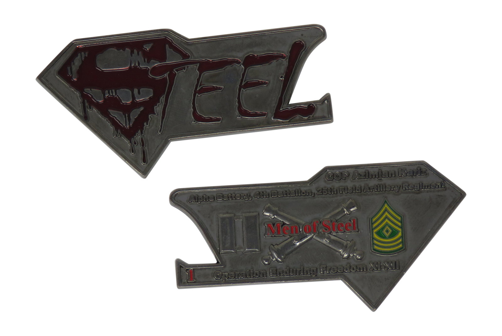 US Army Alpha Battery 4th 25th Field Artillery Regiment OEF Challenge Coin