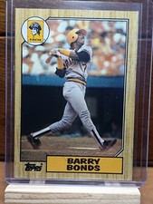 BARRY BONDS SAN FRANCISCO GIANTS HOF ROOKIE CARD 320 1ST GIANTS RC SP 1987 TOPPS. rookie card picture