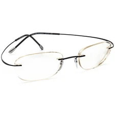 Silhouette Eyeglasses 7799 50 6074 Titan Black Rimless Frame Austria 48[]19 140