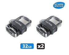Sandisk Ultra Dual 32GB m3.0 Flash Drive Thumb Drive Pen Drive Pack of 2 