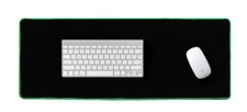 Green Border 1 PC 23.62x11.81 x0.08in Rubber Gaming Mouse Pad Mat Large Size