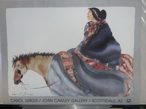 Vintage CAROL GRIGG "NAVAJO" 24x32 Expo Print Gallery - Photo 1 sur 2