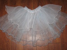Girls Baby Blue KIDS Tulle Dance Tutu Skirt Length 13" Size 6-11T