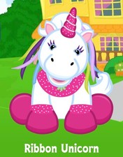Webkinz Classic Ribbon Unicorn - hm461 - Retired - Virtual Adoption Code Only