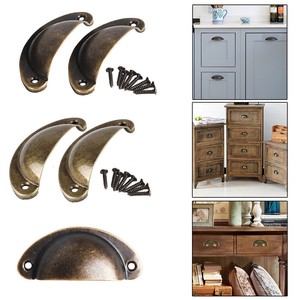 24xAntike Möbel Knöpfe Schrank Griffe Muschelgriffe Vintage Retro