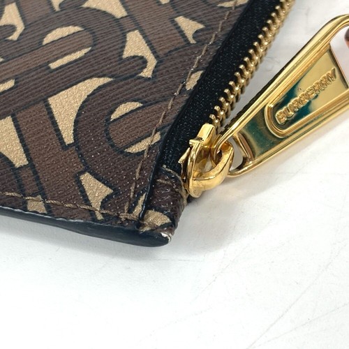 BURBERRY TB logo Pouch Bag Clutch bag Leather Brown/Orange - Picture 10 of 14
