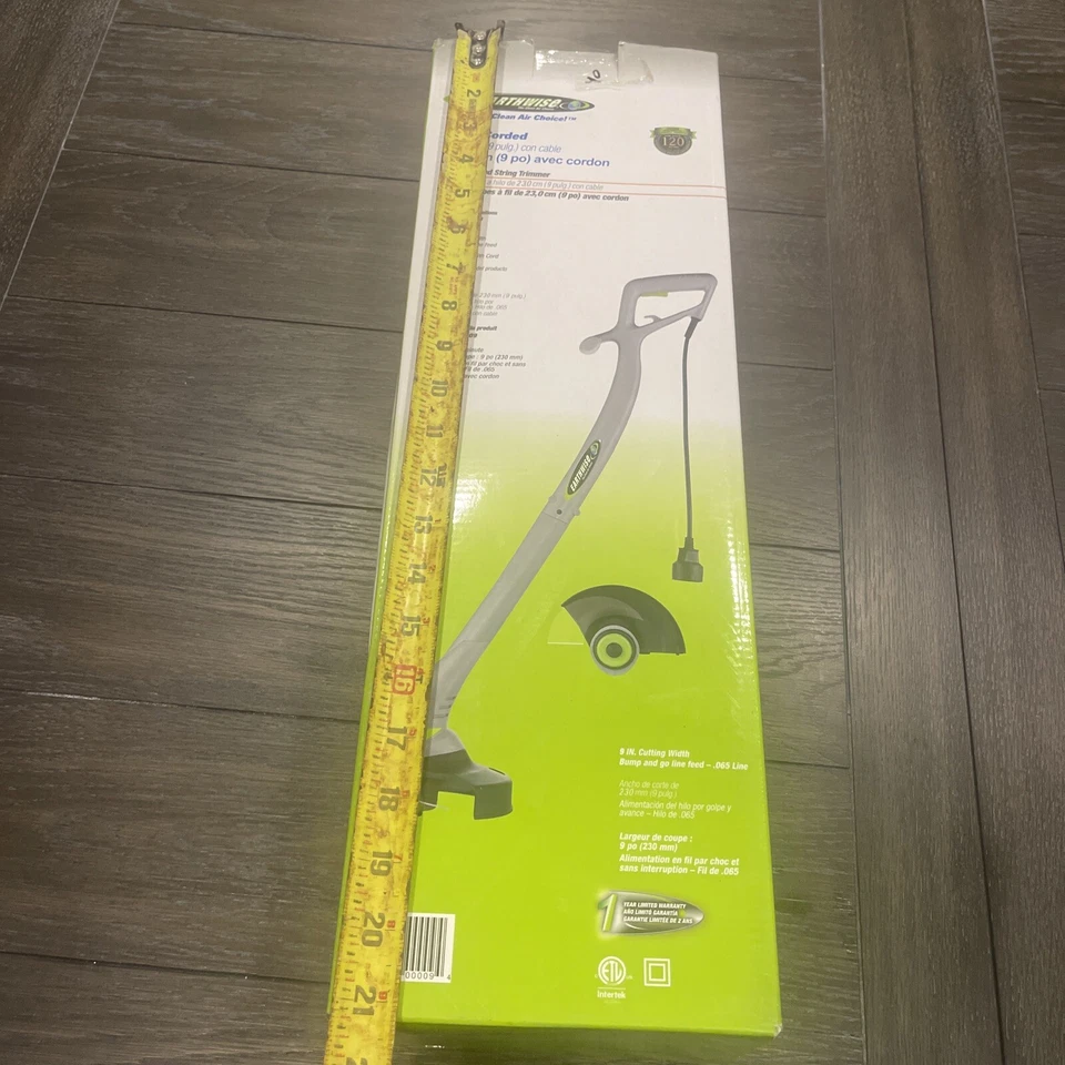 Earthwise 1.15 ft Corded 9" String Trimmer 2.4 Amp 120 Volt 11k RPM Grey - Image 3 of 4