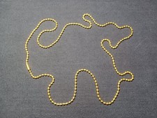 27" Gold Military Ball Bead Dog Tag Chain Necklace FREE SHIPPING