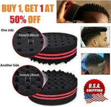Red Double Side Magic Hair Brush Sponge Twist Wave Barber Afro Hair Curl Wave US