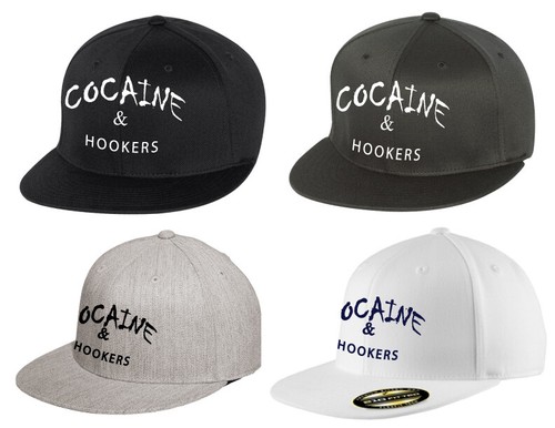 Flextfit Hat Funny Novelty Cocaine 