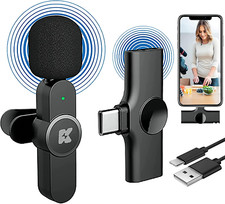 Wireless Microphone for iPhone Android with Noise Reduction and Auto Sync