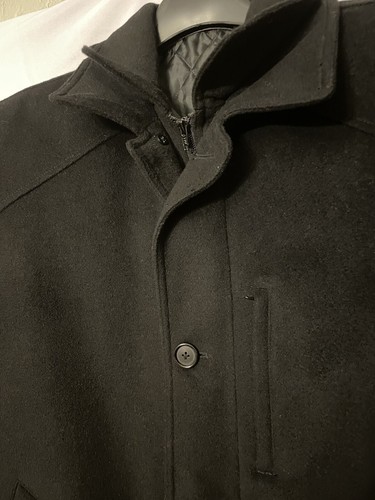 Ralph Lauren cappotto misto lana uomo grande foderato full zip/bottone nero. Molto bello! - Foto 7 di 13