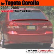 Painted ABS Trunk Spoiler For 2003-2008 Toyota Corolla Flush Lip 209 BLACK MICA