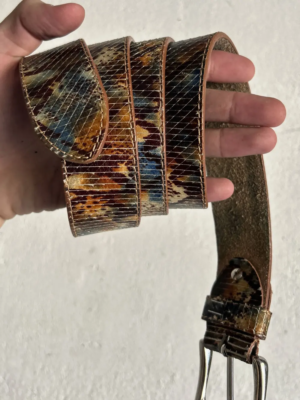 vintage grunge belt モード系 designer 海外city Viper Belt Black Leather Silver Snake Vintage | Streets