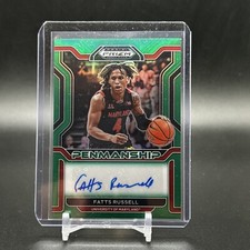 2022 Panini Prizm Draft Picks Basketball Fatts Russell Penmanship Green Auto