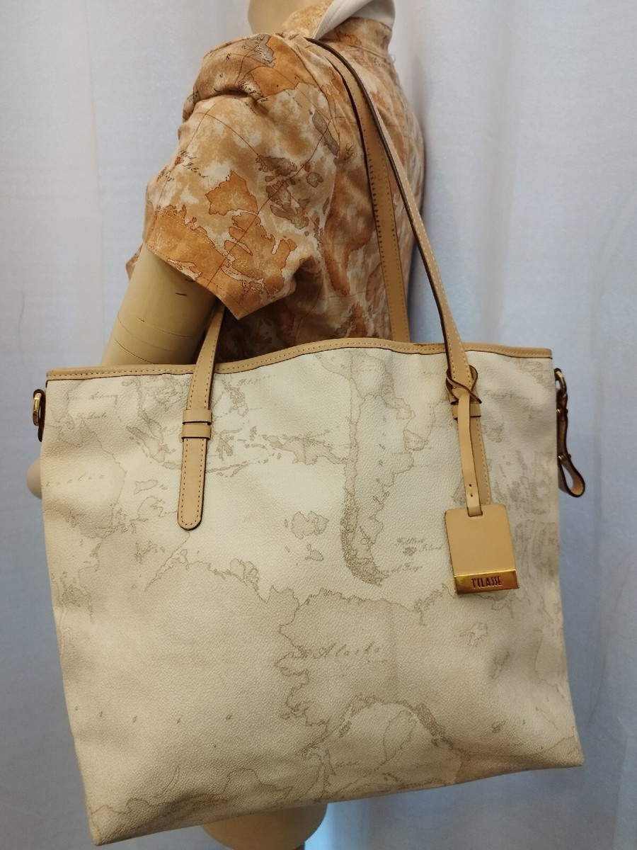 Alviero Martini Prima Classe Borsa Shopping grande Geo White Bianca Estate