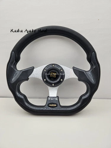 MOMO Eagle Street Sport Steering Wheel 320mm 12.5in Carbon Fiber Look - Picture 8 of 9