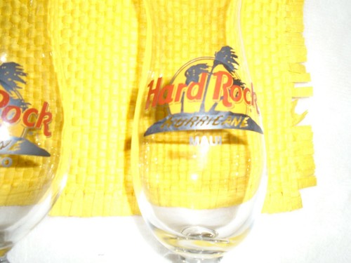 Hard Rock Cafe (Lot of 3) SAN FRANCISCO-SAN ANTONIO-MAUI Tall HURRICANE GLASSES - Picture 7 of 9