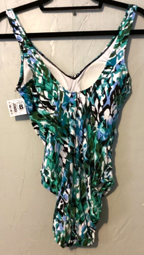Ladies Small Swimsuit One Piece Multicolor Wire-Free ~Brand New With Tags~ - Picture 6 of 7