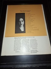 Laura Nyro Save The Country Rare Original Promo Poster Ad Framed