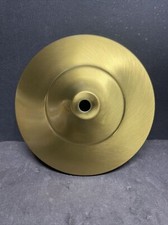 6 1/8 Spun Brass Vase Cap In Satin Brass Finish New Old Stock