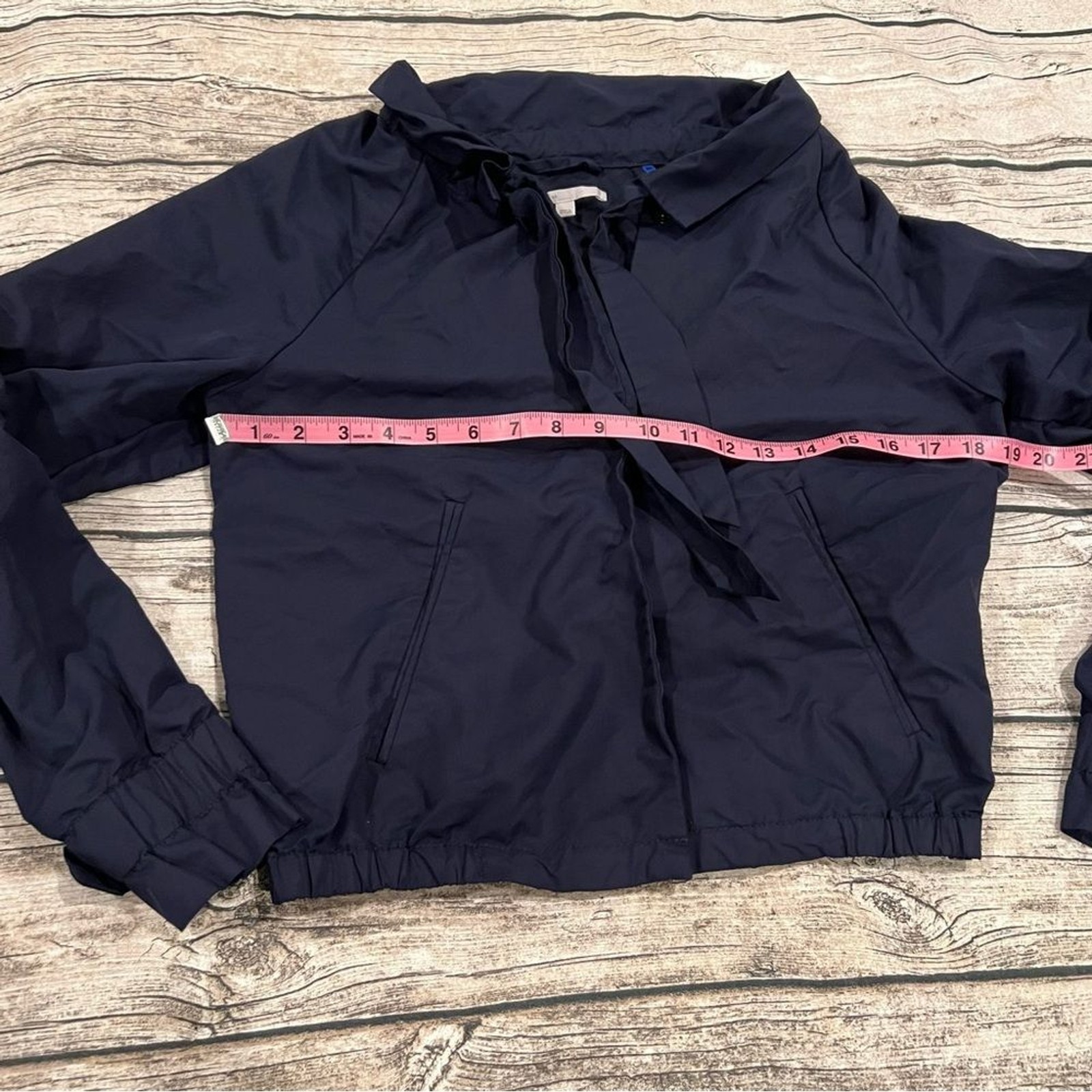 Gap Navy Blue Lightweight Spring Jacket with tie … - image 10