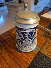 Steinbierkrug mit Zinndeckel