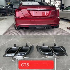 For Cadillac CT5  Chrome stainless Exhaust Muffler Tail Tip Pipe frame 2 kit