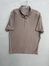 Vuori Shirt Strato Tech Polo Short Sleeve V188 Heather Light Red Mens Large