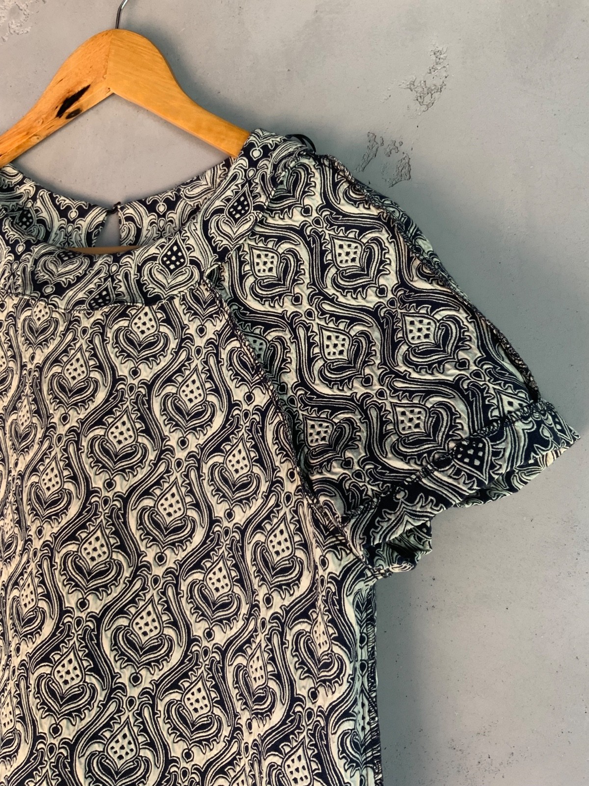 ZARA BASIC Dress Black Geometric Pattern Boxy Sho… - image 9