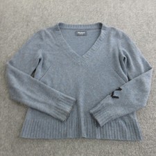 Zadig  Voltaire Sweater Womens S Blue 100 Cashmere V Neck Knit Pullover