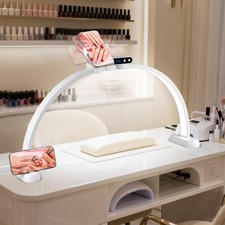 Large Half Moon Light for Nail Desk, 29 inch Foldable Half Moon Lamp for Nail...