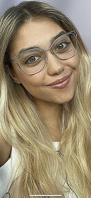 Authentic PRADA VPR 54BC11 53mm Silver Women's Eyeglasses Frame