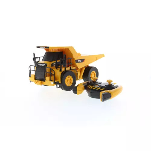 Camion CAT 770 Carrera RC 1:35 avec benne basculante fonctionnelle télécommandée