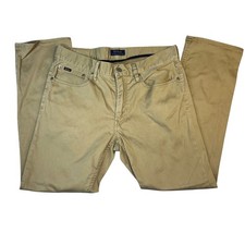 Polo Ralph Lauren Mens 32x30 Khaki Tan Stretch Cotton 5-Pocket Straight Pants
