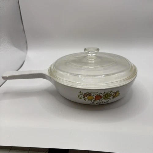 VTG Corning Ware Spice of Life Le Persil Skillet Saucepan + Lid P-83-B  6 1/2"