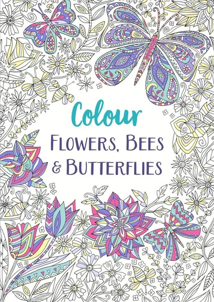 Flowers, Bees And Butterflies | A Relaxing Colouring Book | Michael O'Mara Books-image