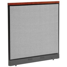48-1/4"W x 47-1/2"H Deluxe Non-Electric Office Partition Panel with Raceway Gray