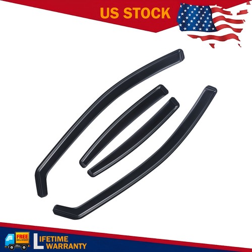 Black In-Channel Wind Deflectors 4pcs For Toyota Camry 2025-2026 Vent Shade