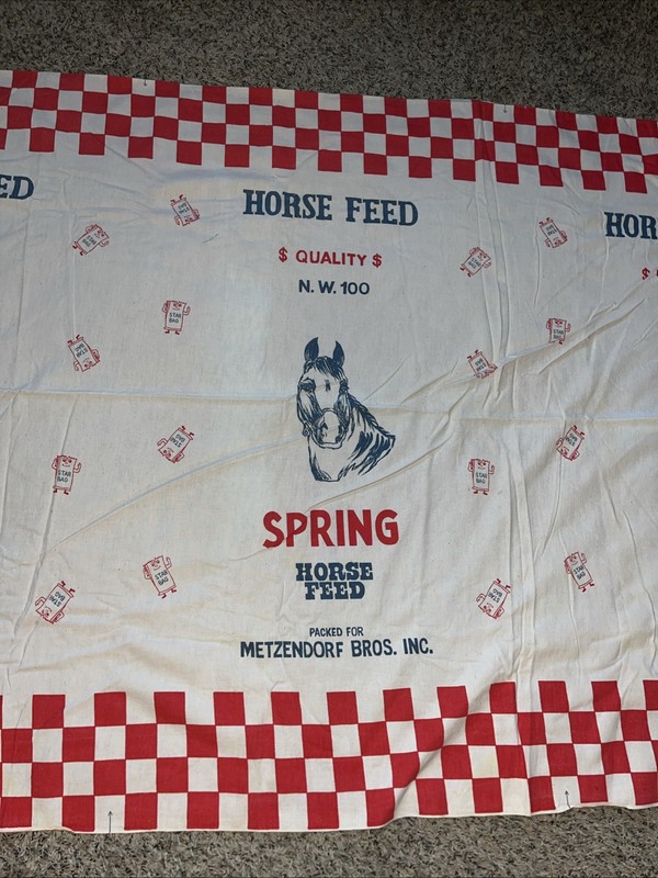 Feed Sacks Spring Horse Feed Packed For METZENDORF BROS. Inc