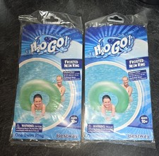 2 Sealed Bestway H2O Go Frosted Neon Pool / Beach Swim Ring Ages 10