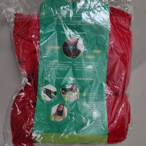 Travel Portable Plastic Neck Collar Brace Support Sitting Nap Flight *NEW - Picture 3 of 3