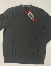 Banana Republic Men  s Merino Wool Crew Neck Sweater Pullover GRAY MEDIUM Lightwe