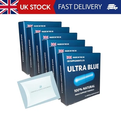 FOREVER & ALWAYS SUPPLEMENTS 6 X Ultra Blue (New Formula) high Strength Tablets Bundle, 100% Natural Suppleme