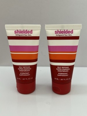 2 x Shielded Self Defense Super Charged Moisturizer 20ml/.067 fl oz each NEW