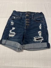 Justice Girls Stretch Denim Jean Shorts, Size 10 Slim