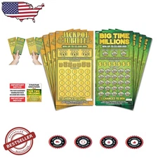 Prank Lottery Tickets 8pk Realistic Scratch Off Gag Joke Lotto Gift