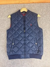 Polo Ralph Lauren Vest Jacket Youth Large Blue Quilted Snap Puffer Pony Logo